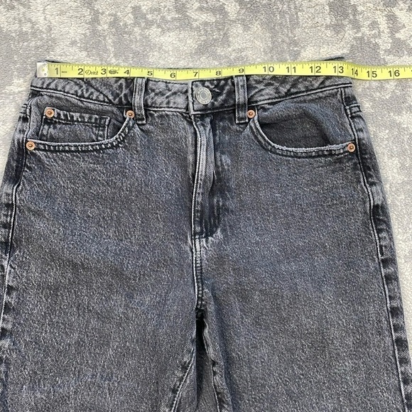 Garage Denim Mom Jeans High Rise Washed Faded Black Sz 5 27 - Picture 6 of 11